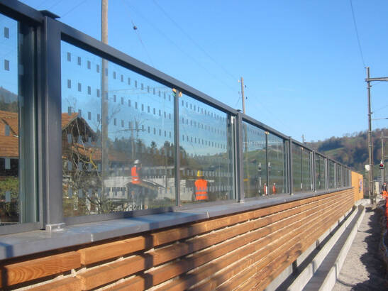 Vogelschutzgitter in Glas