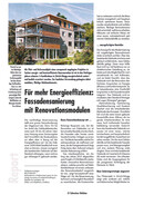 Pour une plus grande efficacité énergétique: rénovation de façade avec des modules de rénovation