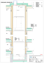 Coupe de la cage d'ascenseur