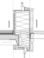 Coupe avec papier à vent continu sur la face extérieure