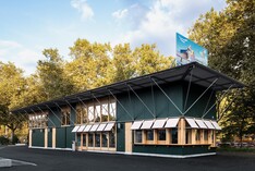 Neues, grünes Objekt durchbricht die Asphaltwüste