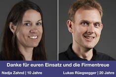 Zwei Jubilare am Standort Bern. Danke für euren Einsatz